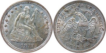 GFRC Open Set Registry - Forest Hill 1872 Seated  25C