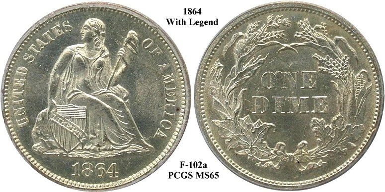 GFRC Open Set Registry - Gerry Fortin 1864 Seated  10C