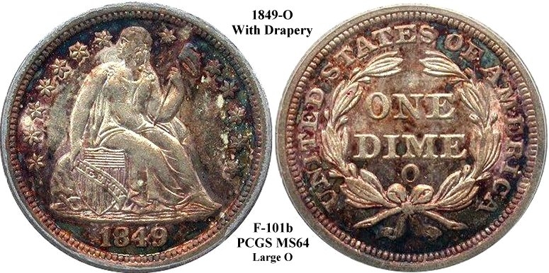 GFRC Open Set Registry - Gerry Fortin 1849 Seated  10C