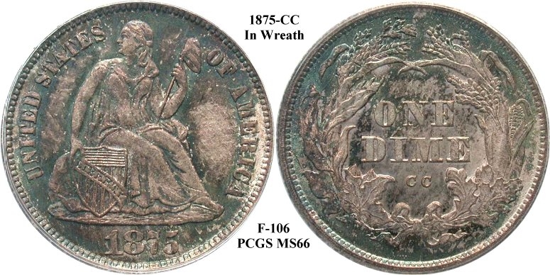 GFRC Open Set Registry - Gerry Fortin 1875 Seated  10C