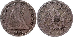 GFRC Open Set Registry - MIKE VERHULST 1872 Seated  25C