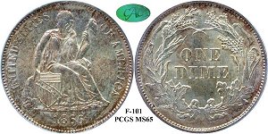 GFRC Open Set Registry - Gerry Fortin 1866 Seated  10C