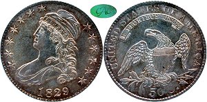 GFRC Open Set Registry - nacnud 1829 Capped Bust  50C