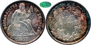 GFRC Open Set Registry - Gerry Fortin 1877 Seated  10C
