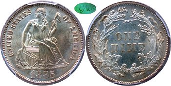 GFRC Open Set Registry - Coulombe Family 1885 Seated  10C