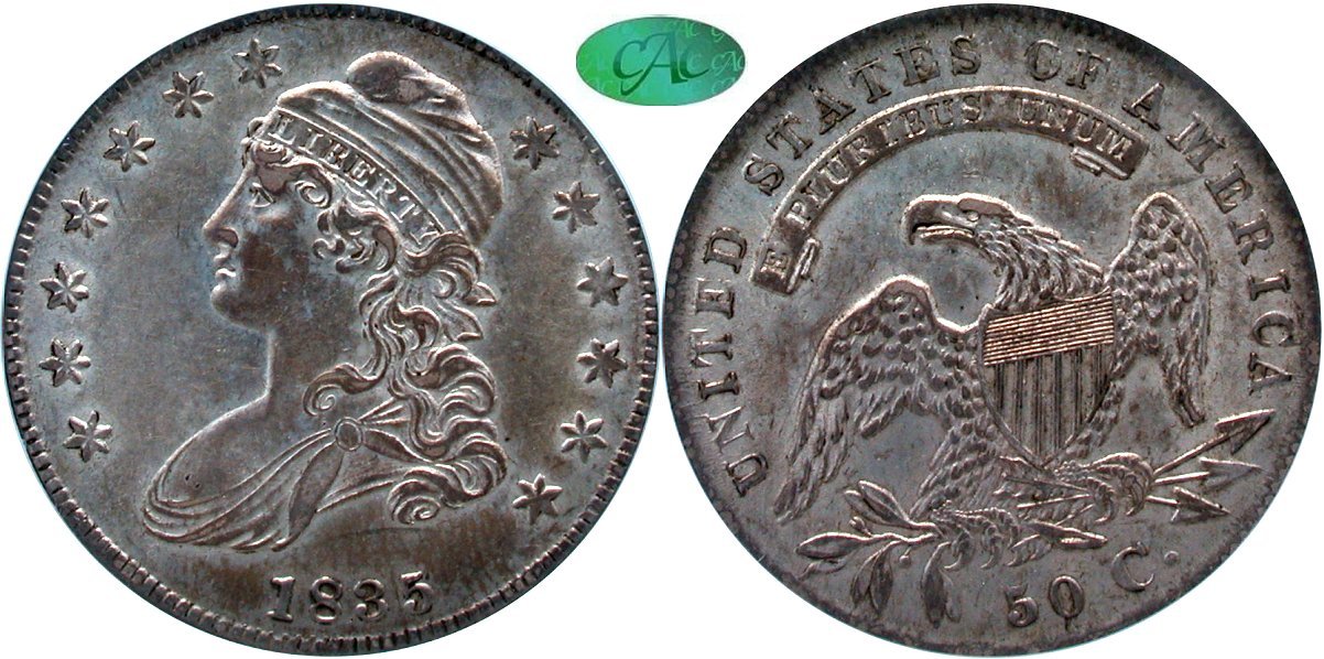 Capped Bust 50C 1835