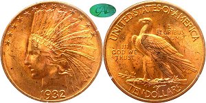 GFRC Open Set Registry - Alexandria 1908 - 1933 Gold Indian G$10