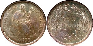 GFRC Open Set Registry - Sacandaga 1875 Seated Below Wreath 10C