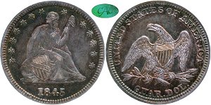 GFRC Open Set Registry - MIKE VERHULST 1845 Seated  25C