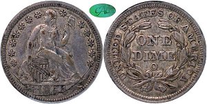 GFRC Open Set Registry - Dale Miller 1854 Seated  10C