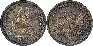 GFRC Open Set Registry - Forest Hill 1860 Seated  25C
