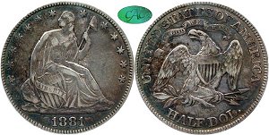 GFRC Open Set Registry - Oregon Beaver 1881 Seated  50C