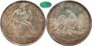 GFRC Open Set Registry - Greene 1861 Seated Louisiana 50C