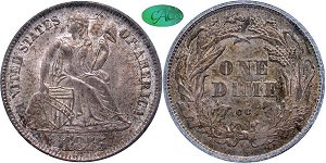 GFRC Open Set Registry - Dale Miller 1875 Seated In Wreath 10C