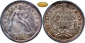 GFRC Open Set Registry - Dale Miller 1845 Seated  10C