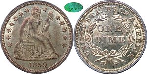 GFRC Open Set Registry - Copper Harbor 1859 Seated  10C