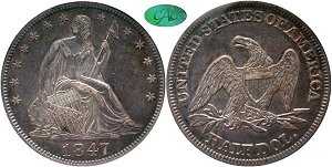 GFRC Open Set Registry - White Pine 1847 Seated  50C