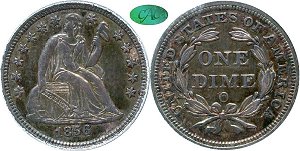 GFRC Open Set Registry - Tenafly 1856 Seated  10C