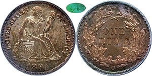 GFRC Open Set Registry - coinguy2 1837-1891 Seated  10C