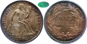 GFRC Open Set Registry - coinguy2 1860-1891 Seated Legend 10C