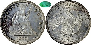 GFRC Open Set Registry - Pikes Peak 1888 Seated  25C