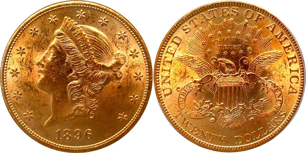 Gold G$20 1896