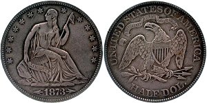 GFRC Open Set Registry - BL 1873 Seated With Arrows 50C