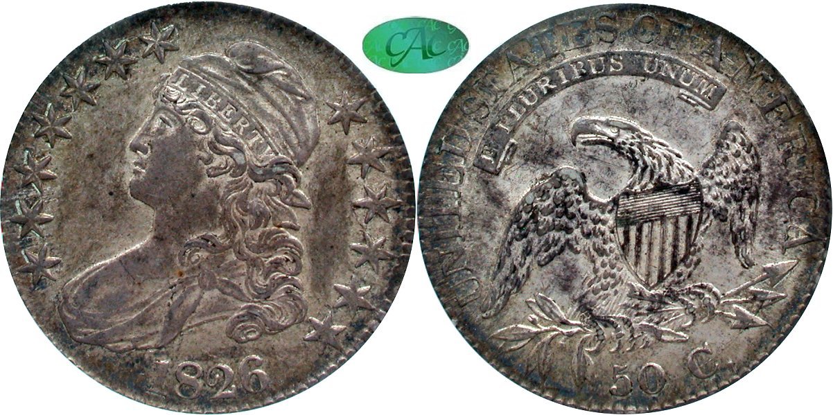 Capped Bust 50C 1826