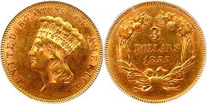 GFRC Open Set Registry - Seated Appalachians Halves 1854 - 1889 Gold Princess G$3