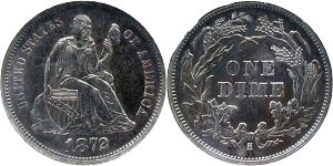 GFRC Open Set Registry - Coulombe Family 1872 Seated  10C
