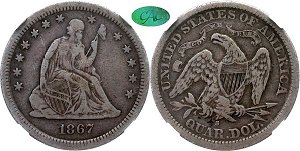 GFRC Open Set Registry - RCA 1867 Seated  25C