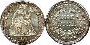 GFRC Open Set Registry - ScoutDogCoins 1840-1860 Seated With Drapery 10C