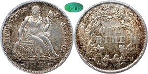 GFRC Open Set Registry - Dale Miller 1874 Seated  10C