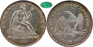 GFRC Open Set Registry - Pikes Peak 1841 Seated  50C