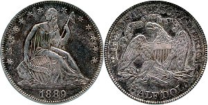 GFRC Open Set Registry - West Coast 1889 Seated  50C