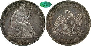 GFRC Open Set Registry - Civil War 1861 Seated  50C