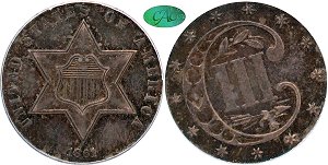 GFRC Open Set Registry - Medway 1861 Three Cent Silver  3C