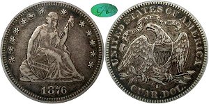 GFRC Open Set Registry - Iowa 1876 Seated  25C