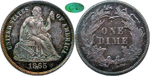 GFRC Open Set Registry - Civil War 1865 Seated  10C