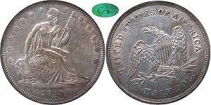 GFRC Open Set Registry - Pikes Peak 1839 Seated No Drapery 50C