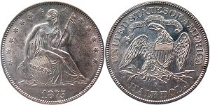 GFRC Open Set Registry - BL 1875 Seated  50C