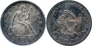 GFRC Open Set Registry - Golden Arm 1849 Seated  25C