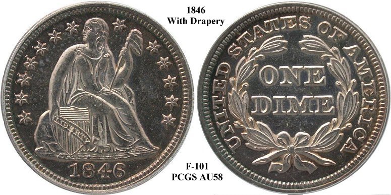 GFRC Open Set Registry - Gerry Fortin 1846 Seated  10C