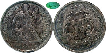 GFRC Open Set Registry - Gerry Fortin 1873 Seated With Arrows 10C