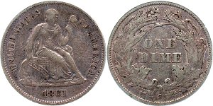 GFRC Open Set Registry - Piedmont 1861 Seated  10C