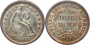 GFRC Open Set Registry - Dale Miller 1848 Seated  10C