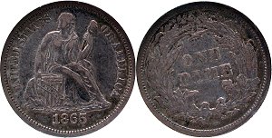 GFRC Open Set Registry - Sacandaga 1865 Seated  10C