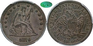 GFRC Open Set Registry - Pikes Peak 1876 Seated  25C