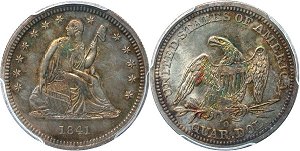 GFRC Open Set Registry - Golden Arm 1841 Seated  25C