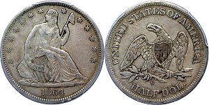 GFRC Open Set Registry - BL 1864 Seated  50C